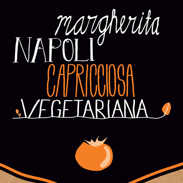 Meltz Pizza Bar - 4 Pizza's typography