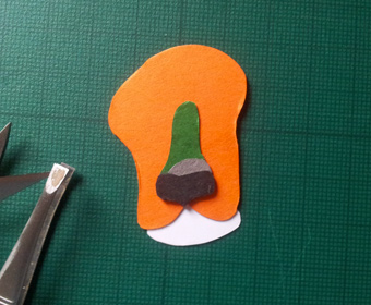 Panda Card - Nose cutout