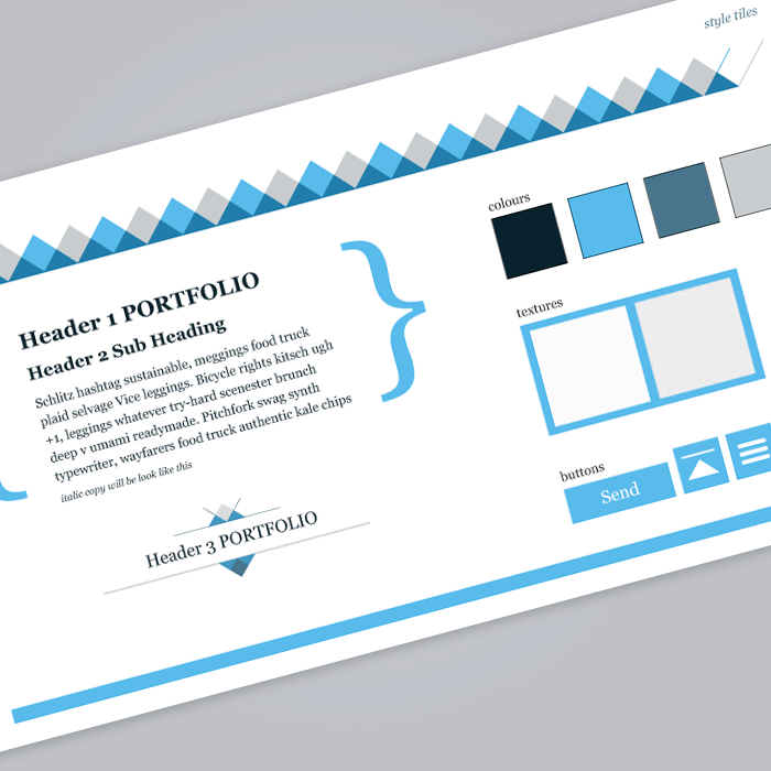 Responsive Porfolio Website - Style Tile