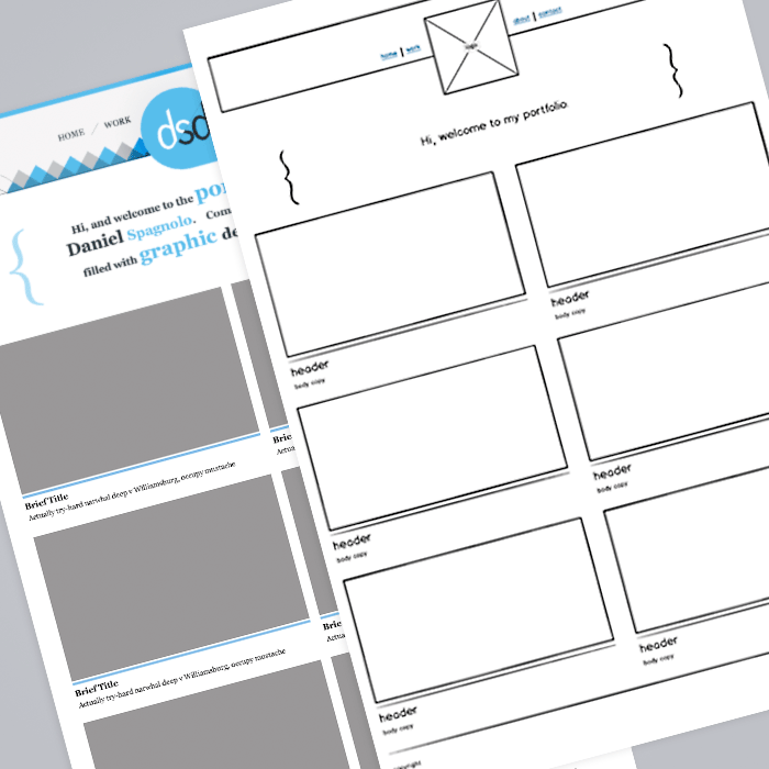 Responsive Porfolio Website - Initial Drafts